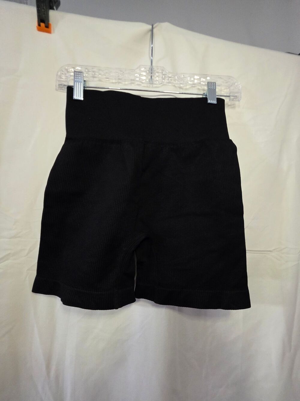 ps a la vie Women's Black High Waist Biker Shorts M 90% Nylon 10% Spandex